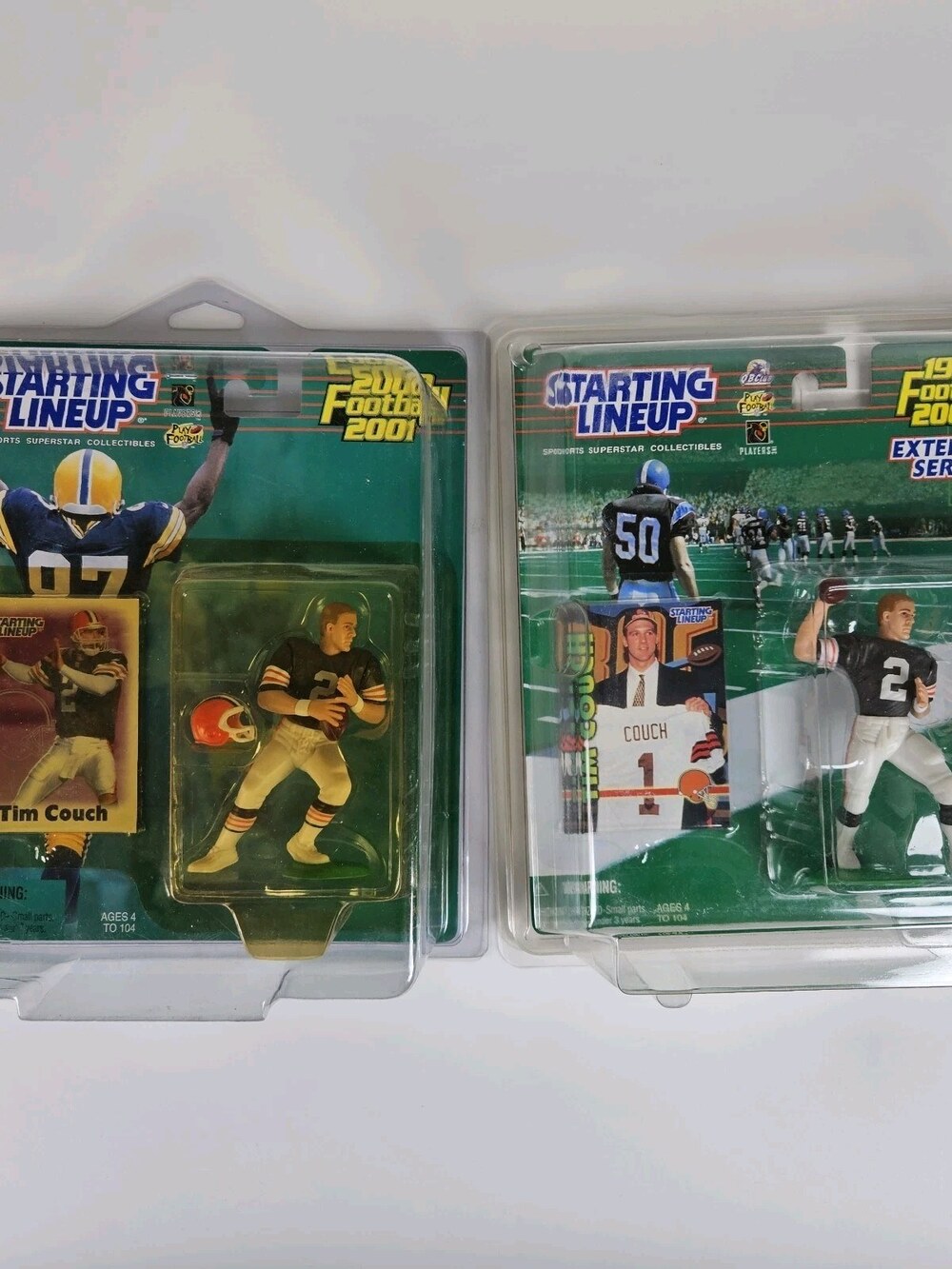 Lot Of 2 Tim Couch Starting Lineup Hasbro 1999 2000 Cleveland Browns NFL New